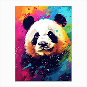 Panda Art In Color Field Painting Style 3 Canvas Print