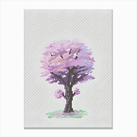 Pixel Tree Canvas Print