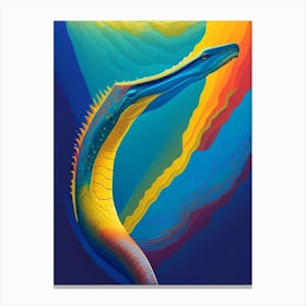 Elasmosaurus 1 Primary Colours Dinosaur Canvas Print