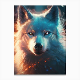 White Wolf With Blue Eyes 2 Canvas Print