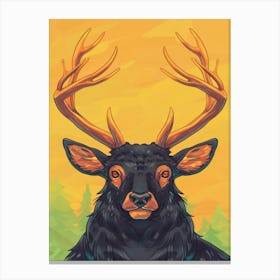 Deer Illustration 7 Canvas Print