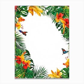 Tropical Frame Canvas Print