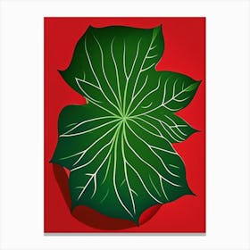 Strawberry Leaf Vibrant Inspired Canvas Print