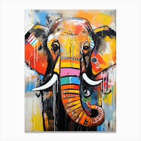 Elephant's Colorful Ballet Canvas Print