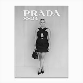 Scarlett Johansson Attends The Prada Spring,Summer 2024 Womenswear Fashion Show Canvas Print