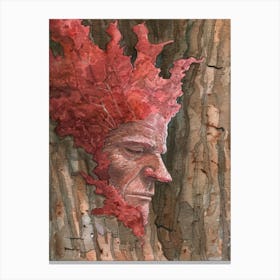 Red Man In The Woods Canvas Print