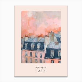 Mornings In Paris Rooftops Morning Skyline 8 Canvas Print