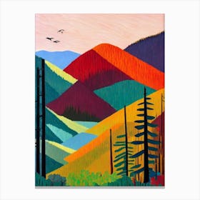 Muir Woods National Park United States Of America Abstract Colourful Canvas Print