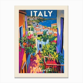 Otranto Italy 2 Fauvist Painting Travel Poster Canvas Print