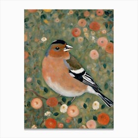 Chaffinch in style of Klimt Canvas Print