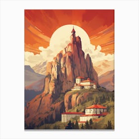 Sumela Monastery Art Deco 1 Canvas Print