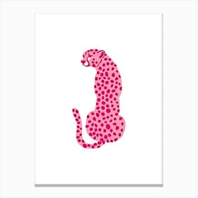 Cheetah pink Canvas Print