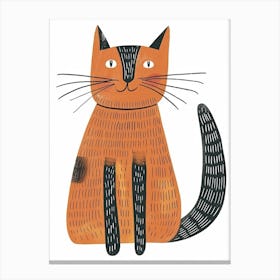 Colorpoint Shorthair Cat Clipart Illustration 2 Canvas Print