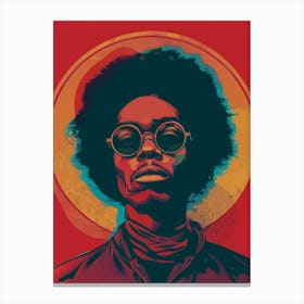 70's Aesthetic Retro Black Man Canvas Print