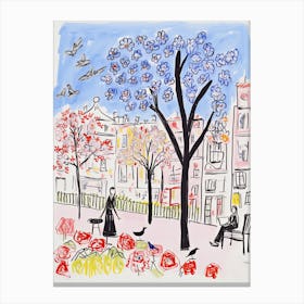 Buenos Aires, Dreamy Storybook Illustration 2 Canvas Print