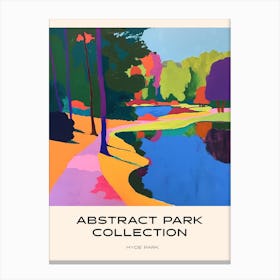 Abstract Park Collection Poster Hyde Park Sydney Australia 2 Canvas Print
