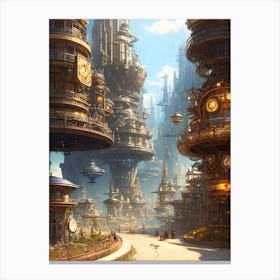 Futuristic City 34 Canvas Print