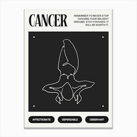 Cancer Zodiac Sign Canvas Print