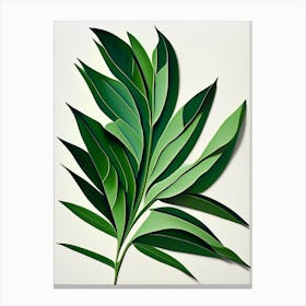 Tarragon Leaf Vibrant Inspired 3 Canvas Print