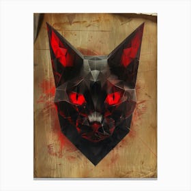 Cat With Red Eyes 1 Canvas Print