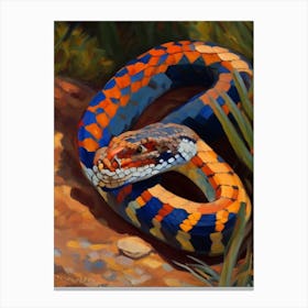 Coachwhip Snake 1 Painting Canvas Print