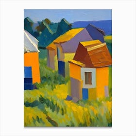 Row Of Beehives 1 Painting Canvas Print