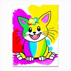 Colorful Cat-Reimagined Canvas Print