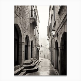 Dubrovnik, Croatia, Mediterranean Black And White Photography Analogue 4 Canvas Print