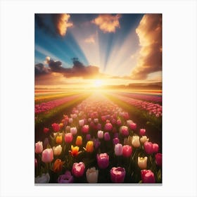 floral landscape Canvas Print