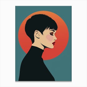 Girl With Short Hair Canvas Print