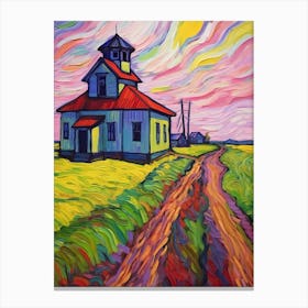 Fort Vancouver National Historic Site Fauvism Illustration 12 Canvas Print
