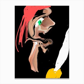 Pirate With A Knife Canvas Print