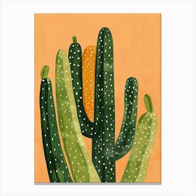 Ladyfinger Cactus Minimalist Abstract Illustration 2 Canvas Print
