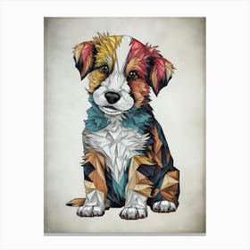 Polygonal Dog Canvas Print