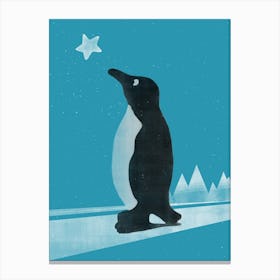 Winter Pinguin Canvas Print