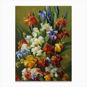 Iris Painting 1 Flower Canvas Print