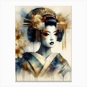 Creativel Geisha Illustration 135 Canvas Print