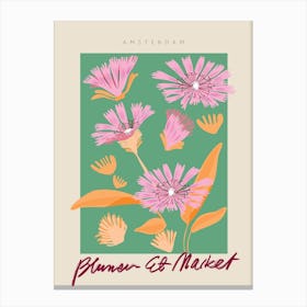 Amsterdam Flower Market Canvas Print