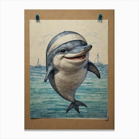 Dolphin Print Canvas Print