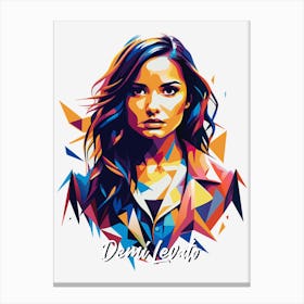 Demi Levato 03 Portrait Music WPAP Pop Art Canvas Print