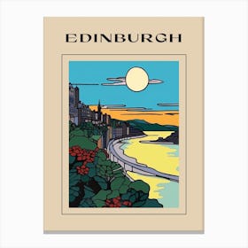 Minimal Design Style Of Edinburgh, Scotland 2 Poster Canvas Print
