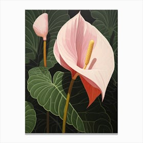 Flower Illustration Flamingo Flower 2 Canvas Print