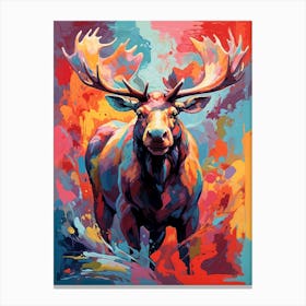 Vivid Moose Canvas Print