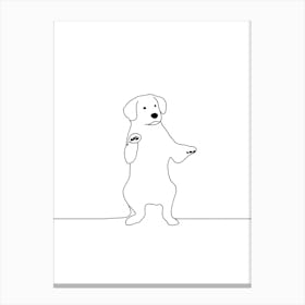 Dog Standing Up Canvas Print