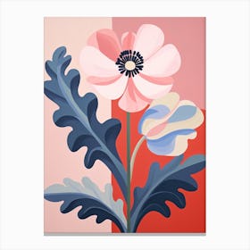 Anemone 3 Hilma Af Klint Inspired Pastel Flower Painting Canvas Print