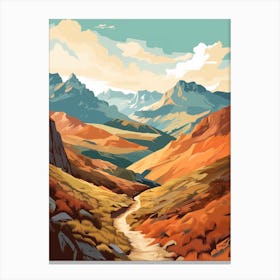 Lares Trek Peru 1 Hiking Trail Landscape Canvas Print
