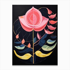 Rose 2 Hilma Af Klint Inspired Flower Illustration Canvas Print