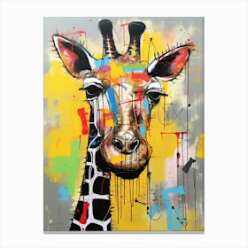 Giraffe 22 Basquiat style Canvas Print