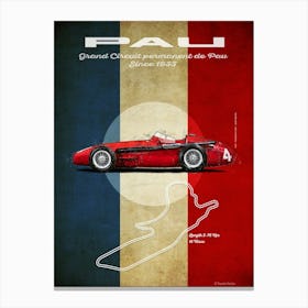 Pau, Maserati 250F, Jean Behra Canvas Print