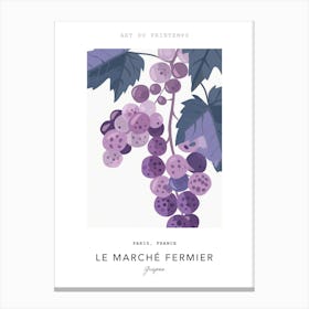 Grapes Le Marche Fermier Poster 2 Canvas Print